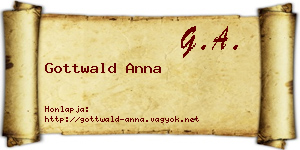 Gottwald Anna névjegykártya